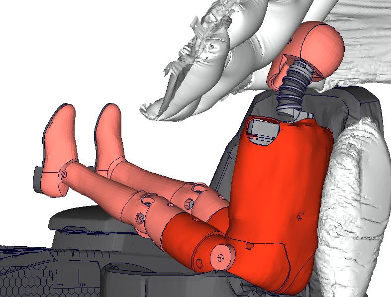 Adult Dummy in Airbag Interaction