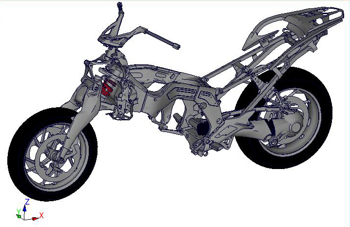 Simple bike model for crash investigations